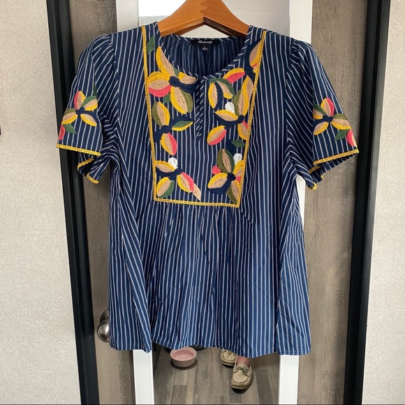 Madewell Tops - Madewell Embroidered Blouse